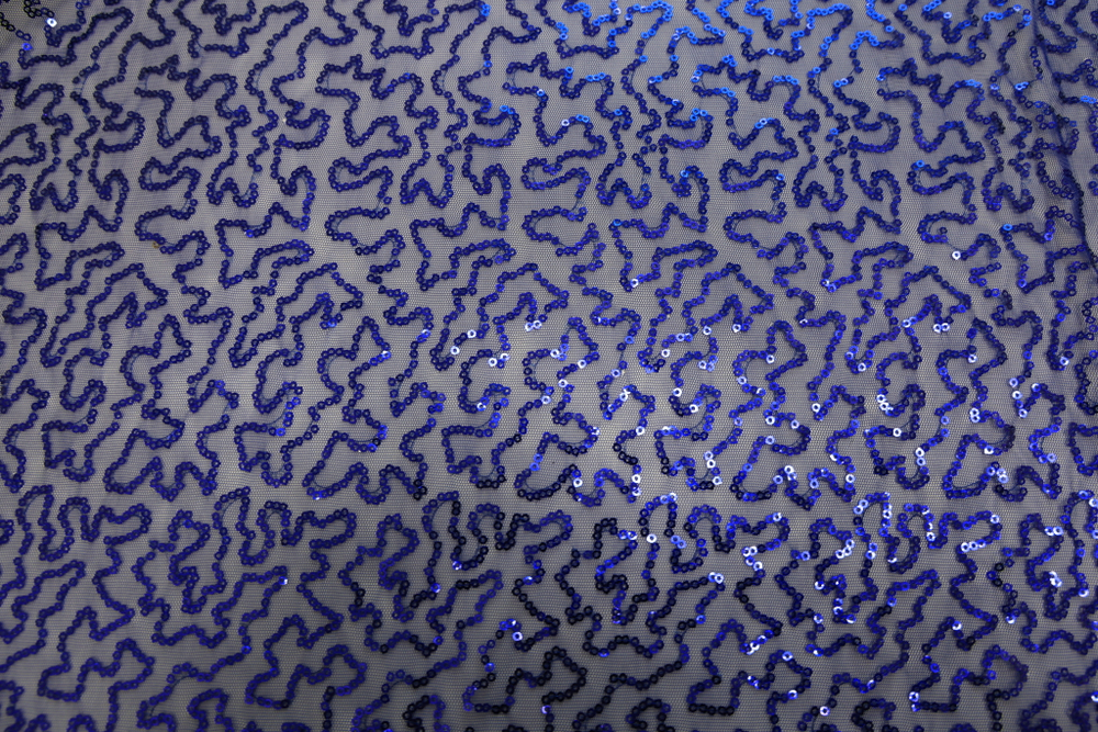 Пайетки на сетке электрик