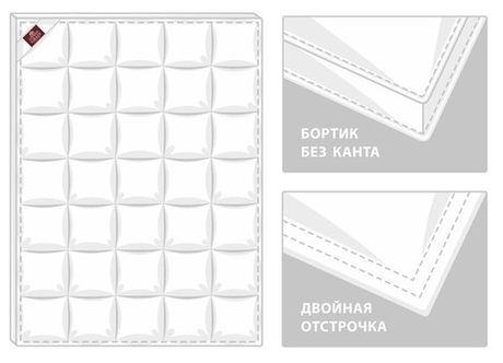 Одеяло пуховое всесезонное 200x200 German Grass White Familie Down