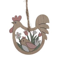 GAEM Набор из 8-ми изделий декоративных подвесных "Курица/Петух" (6*05*6), L12,5 W12,5 H1,5 см