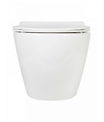 Унита з подвесной Agger ATI09150L+APB200 безободковый, с инсталляцией, смыв торнадо, с крышкой микролифт, белый глянцевый/кнопка хром глянцевый