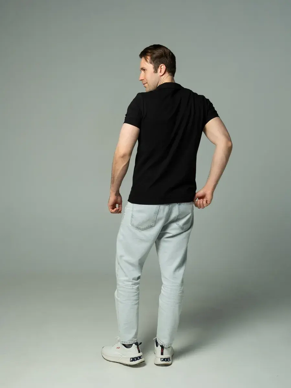 Футболка поло с коротким рукавом хлопок