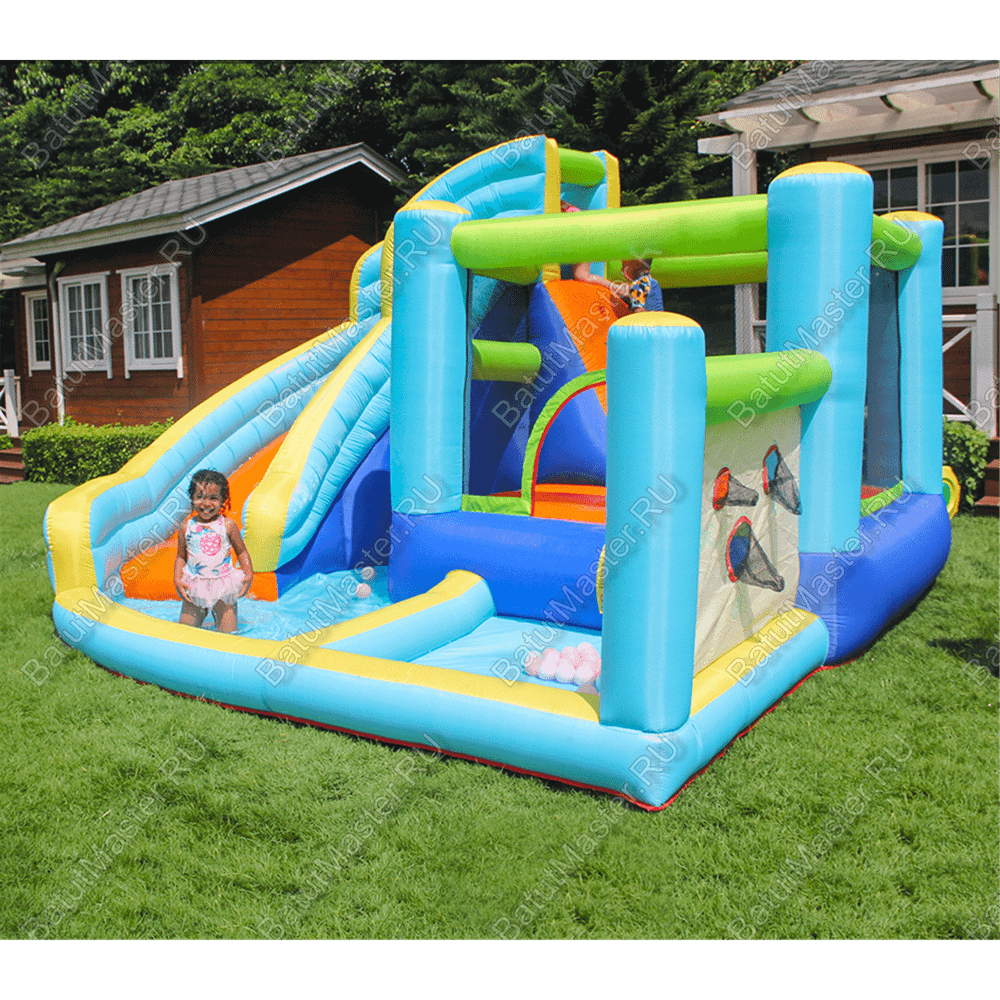 Батут домашний "Водная горка 2" 4,5*4*2,6 м