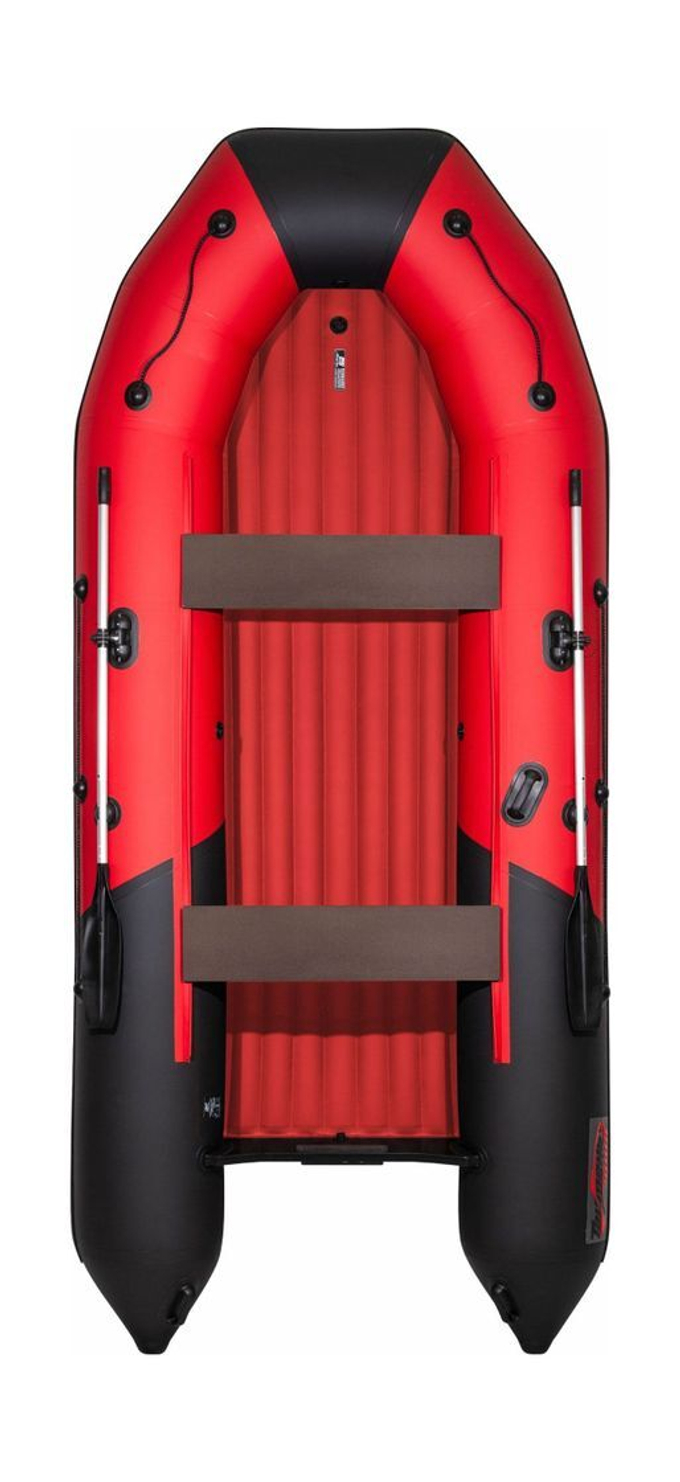 Надувная лодка ПВХ, Таймень NX 4000 НДНД PRO, красный/черный