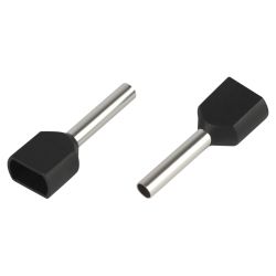 Наконечник-гильза ЭРА NO-225-14 двойной НШвИ 1.5-12 с изолированным фланцем упаковка 10 шт