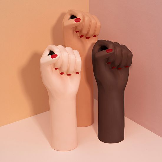 Ваза для цветов girl power, black, 27,1 см