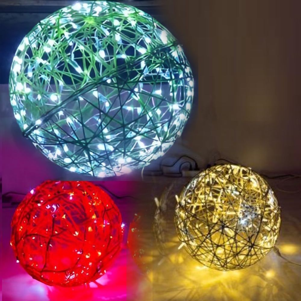 светящиеся игрушки на елку - сферы светодиодные