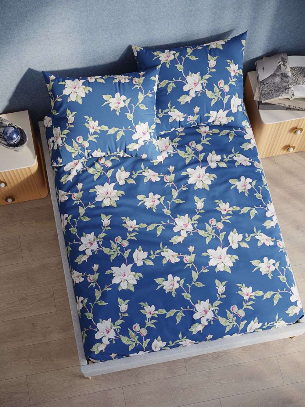 Постельное белье Simple House "Флоренц" 1,5-сп   наволочка 50х70 1шт Простынь  150х215 см  Пододеяльник 145х215 см