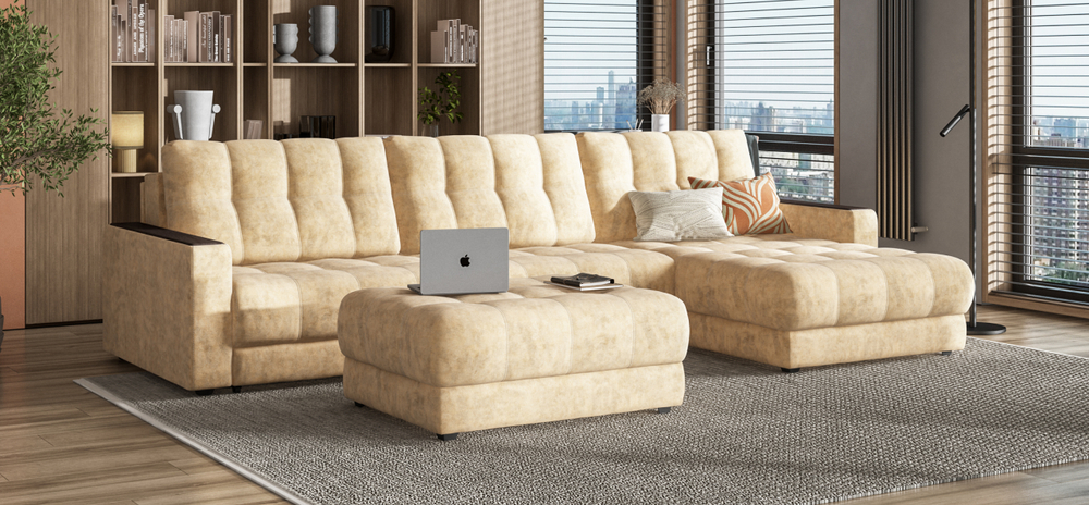 Босс пуф Велюр Роял шампань