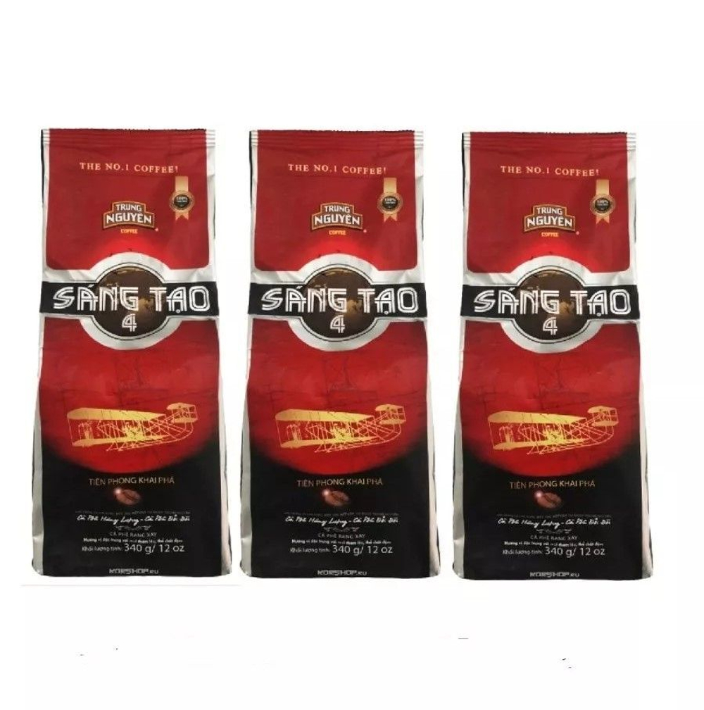 Три упаковки молотого кофе Sang Tao №4 (TRUNG NGUYЕN), 1020г