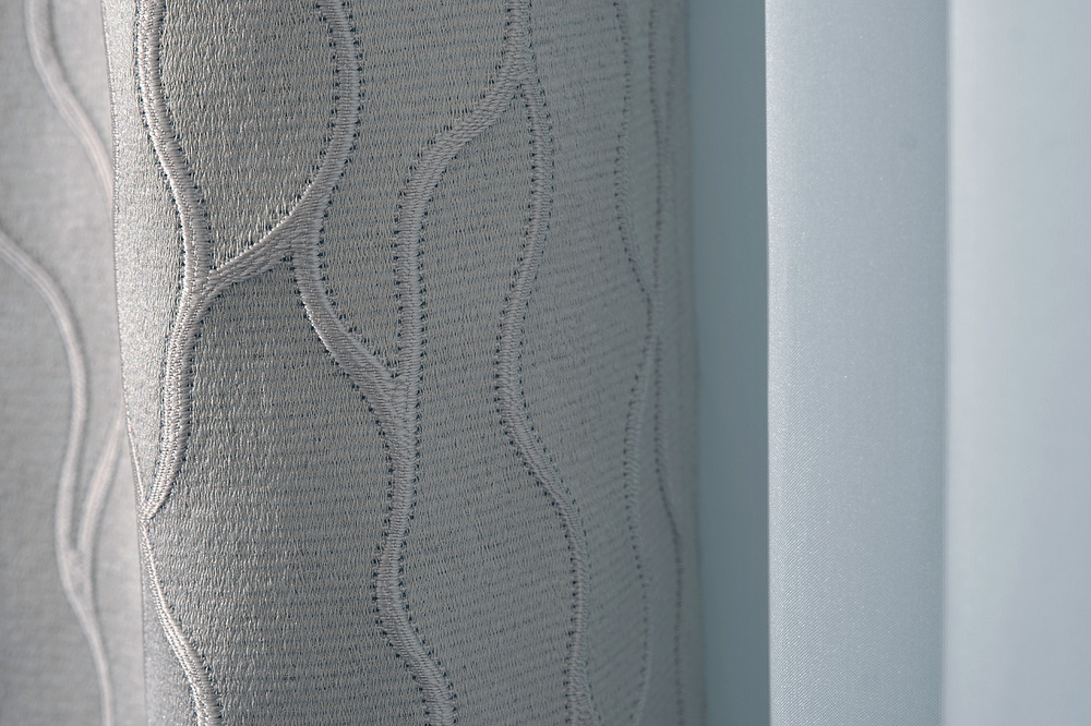 Ткань Портьера Ажур (Mesh) голубой 275x260 Garda Decor