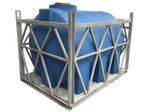 Емкость Г2000 в обрешетке Хромов 2000 л. горизонтальный (1900x1370x1480см;синий) - арт.560954