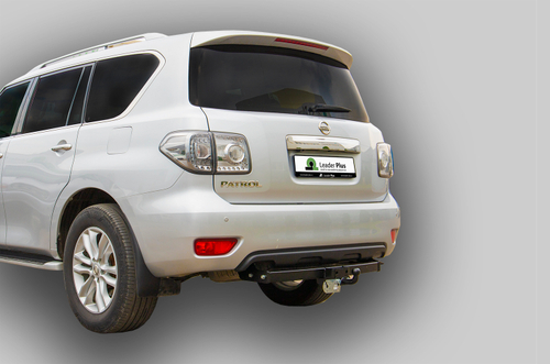 Фаркоп для NISSAN PATROL (Y62) (внедорожник) 2010 - (С НЕРЖАВЕЮЩЕЙ ПЛАСТИНОЙ) арт.N124-F(N)