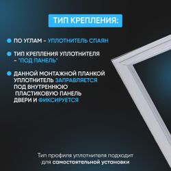 Уплотнитель (уплотнительная резинка) для двери холодильника Indesit (Индезит) B16.025, 830x570 мм