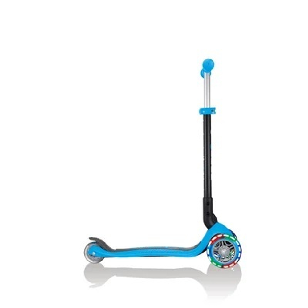 Самокат Globber Go Up Foldable Plus Lights, голубой голубой