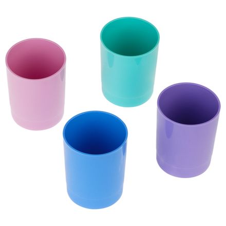 Стакан для ручек Стамм Лидер, круглый, пастельные цвета, ассорти