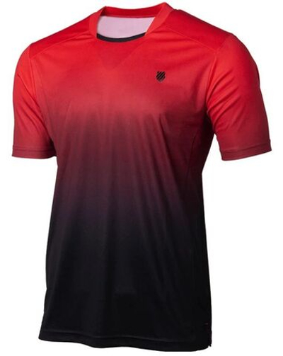 Футболка мужская теннисная K-Swiss Hypercourt Express Crew Tee M - lollipop/black