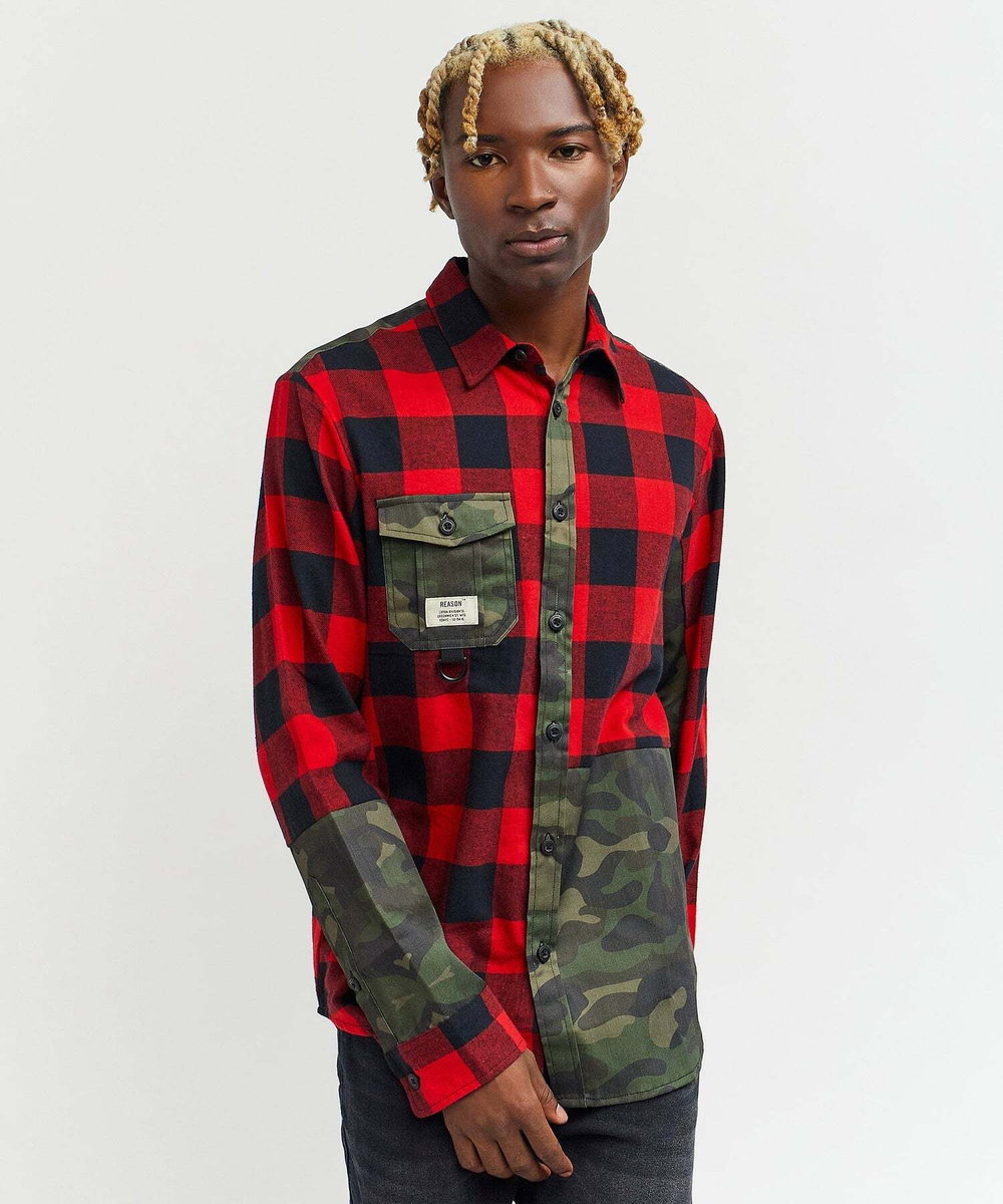 Мужская рубашка REASON Camo Plaid