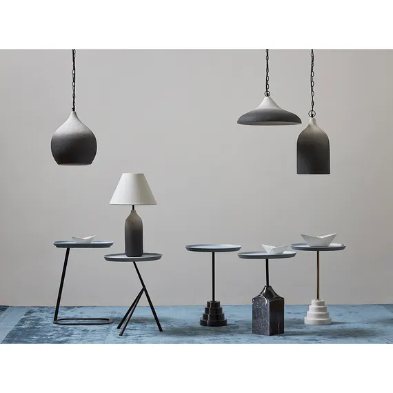 Светильник подвесной sustainable collection, D22х39 см, черный/белый