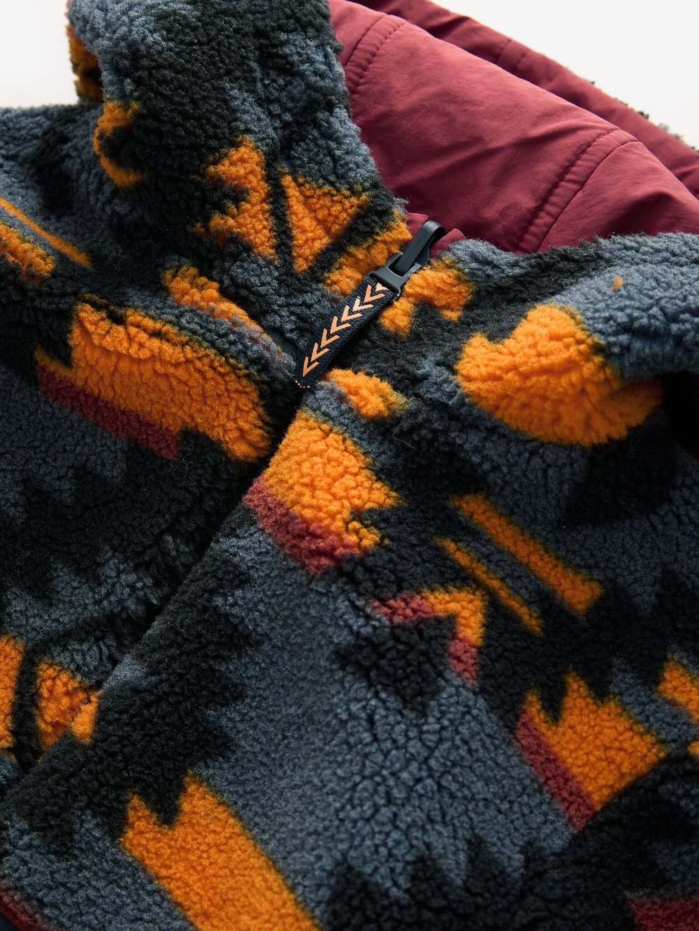 Куртка двусторонняя с капюшоном Next Q60-560, Бордовый, Серый