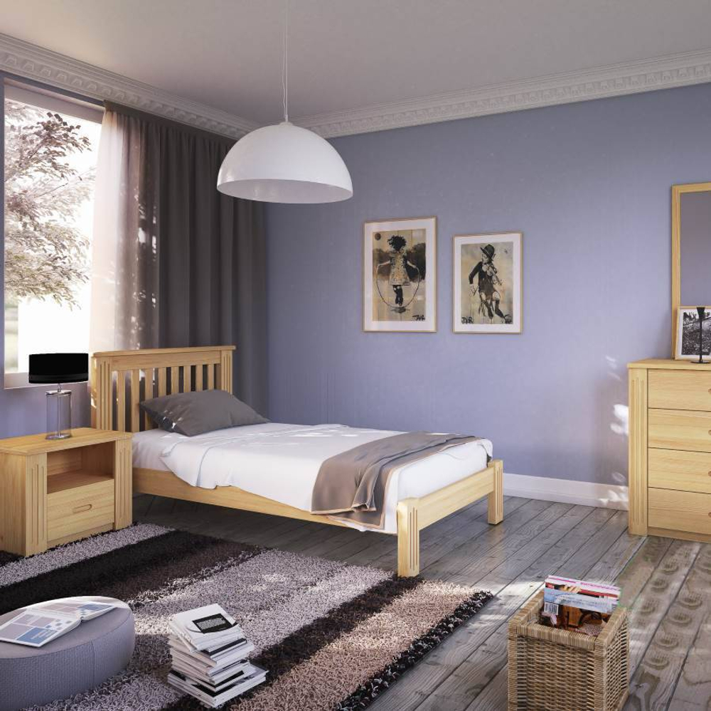 Кровать Pino Rino 900 х 2000 сосна, без покраски
