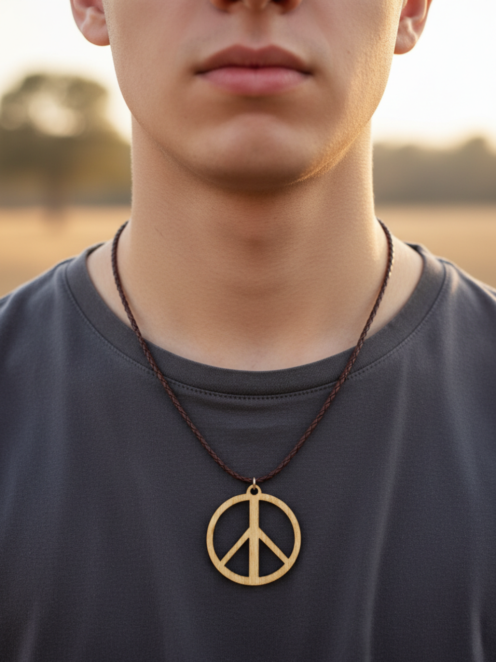 Кулон Пацифик. Материал дерево. Диаметр 5 см. Цвет Хаки