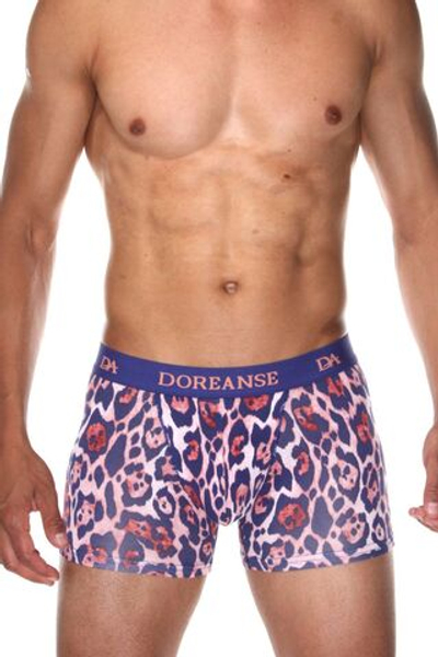 Мужские трусы-боксеры с леопардовым принтом Doreanse LeoPink (Размер: S) (Цвет: розовый леопард)