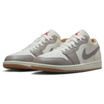 Jordan Air Jordan 1 Cushioning Low top Vintage Basketball Shoes Men's Beige Gray/Sail White