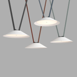 DK5664-WH+BK Cветильник для трека-ремня Belty Smart, серия Flow, со светодиодом, D300*H71мм, 48V DC, 20W, RA90, 120°, 2700-6500K, IP20, белый с черным, алюминий