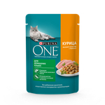 Влажный корм для кошек Purina ONE  при домашнем образе жизни с курицей и морковью 75 г