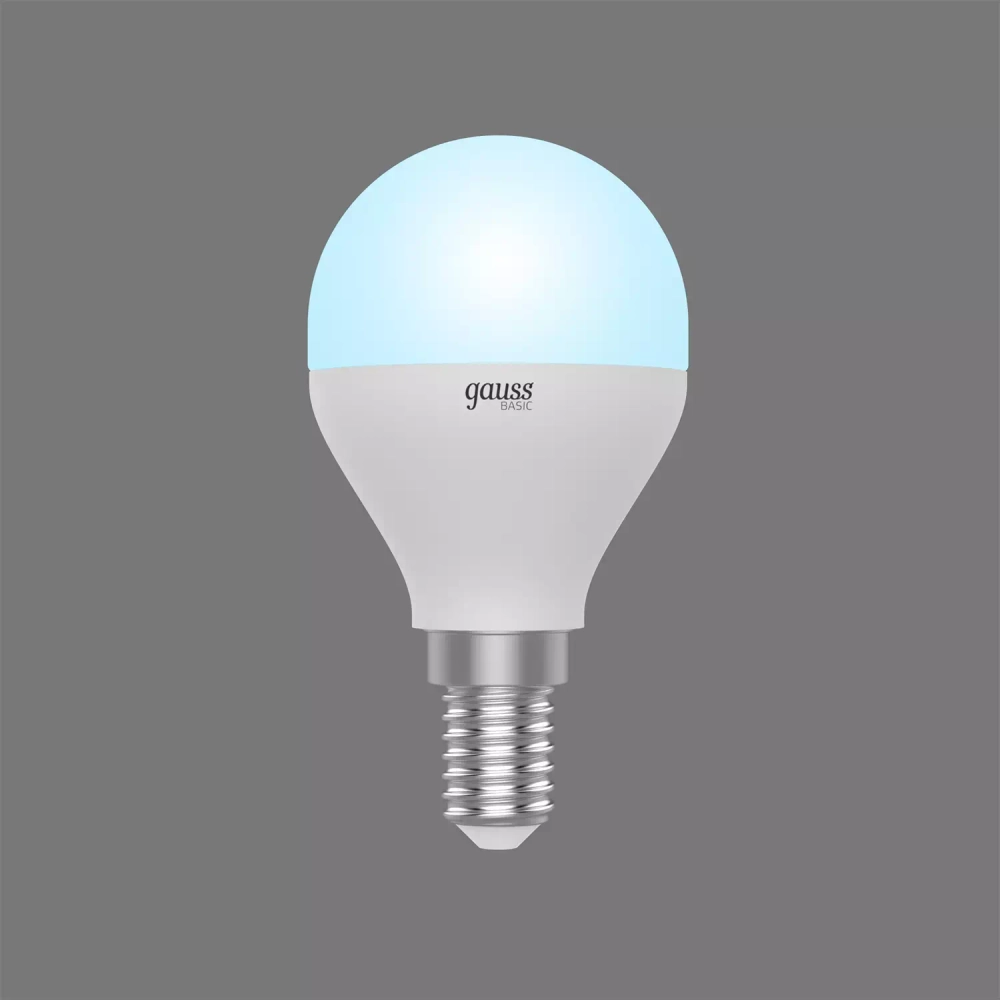 Лампа Gauss LED Basic Шар 7,5W E14 690lm 4100K 1053128