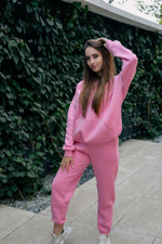 Спортивный костюм на флисе розовый магазин