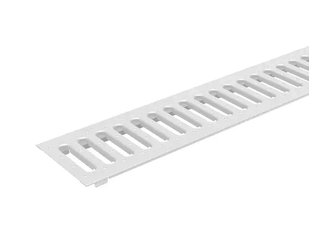 Решетка водоприемная Gidrolica Standart РВ-10.13,6.100 (штампованная стальная оцинкованная с отверстиями для крепления, кл. А15)