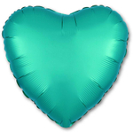 Шар фольгированный Сердце 45 см (Бирюзовый)