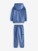 Толстовка с капюшоном и джоггеры в комплекте для мальчика Next B23-098, Синий