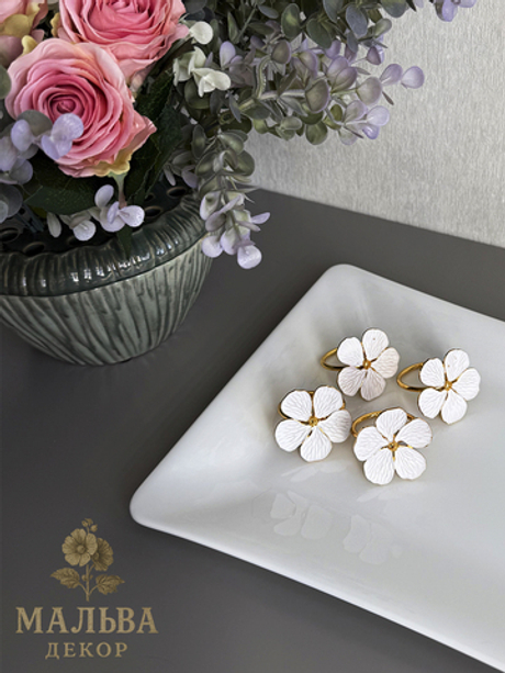 Набор колец для салфеток "Цветок" 4 шт