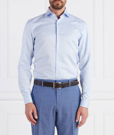 Рубашка H-HANK-spread-DC-214 BOSS BLACK - голубой(50490144)