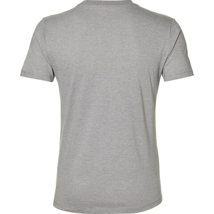 Мужская теннисная футболка Asics Big Logo Tee - mid grey heather/dark grey