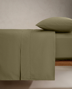Zara Home - Простыня с ситцевой резинкой, высота 40 см (300 нитей), зеленый, 180х200х40 см