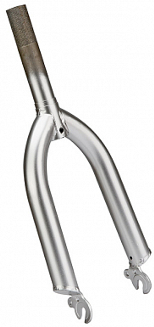 Вилка 12" 1" жёсткая резьбовая, стальная серебристая