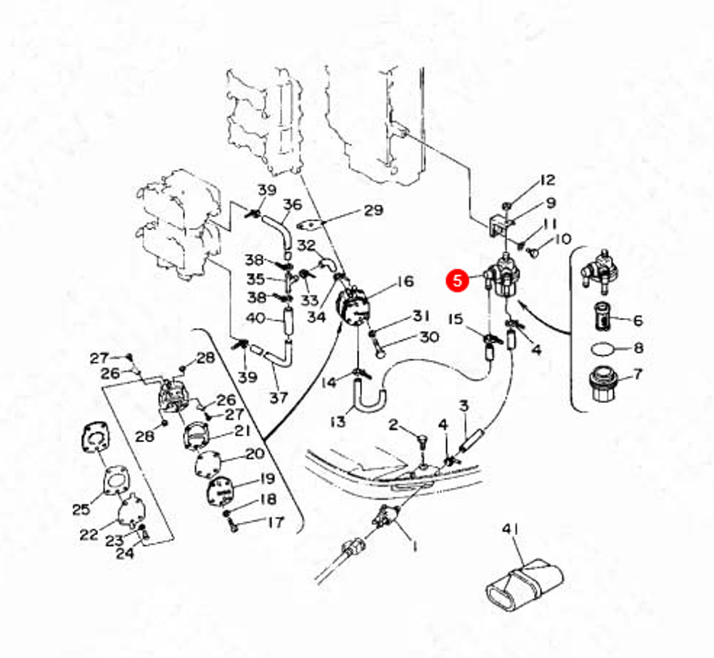 Фильтр Топливный для лодочных моторов Yamaha