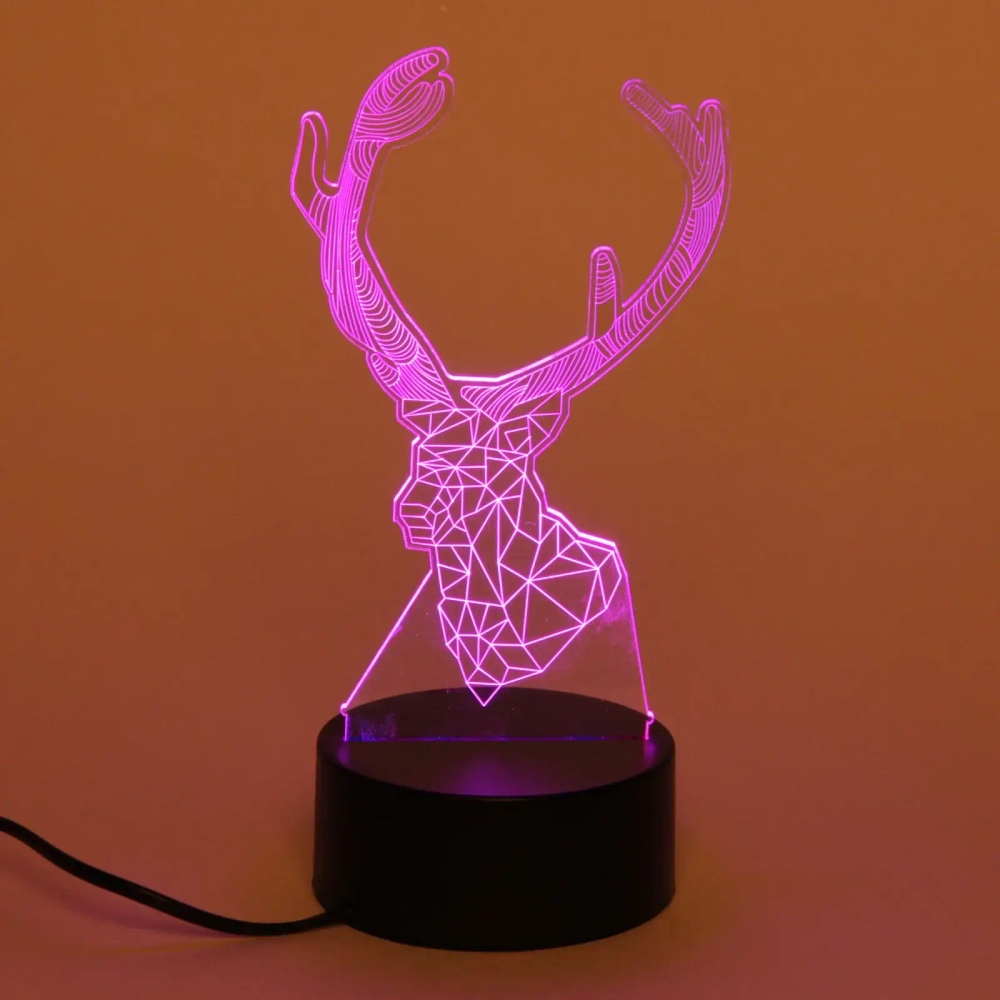 Светильник ночник «3D-Олень» LED 22,5*11см 220 Вт