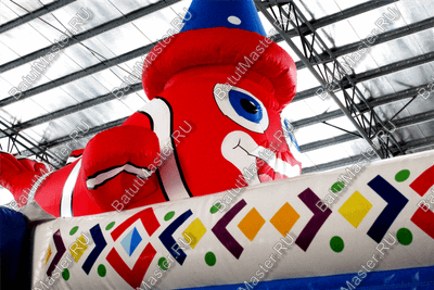 Коммерческий надувной батут "Рыбка-клоун" 5*5*5 м