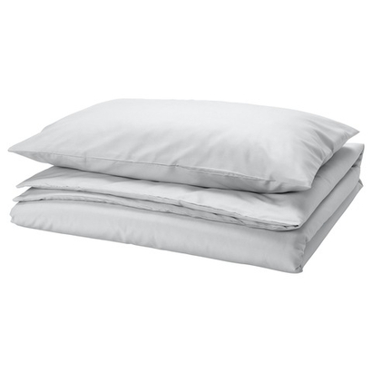 Комплект постельного белья IKEA PILTANDVINGE (ПИЛТАНДВИНГ), Односпальный, Серый, 150x200 / 50x80 см