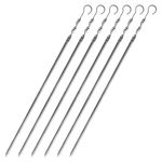 НАБОР угловых шампуров 6 шт. размер 450х10х1 мм, ЧЕХОЛ ДЛЯ ХРАНЕНИЯ В КОМПЛЕКТЕ, нержавеющая сталь, 701733