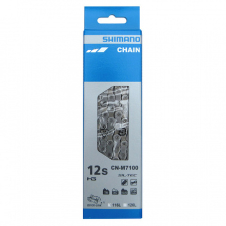 Цепь Shimano SLX, M7100, 12ск, 116 зв., с замком, арт. ICNM7100116Q