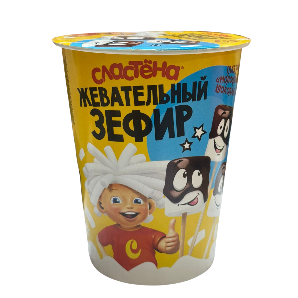 Зефир жевательный Сластена молочный шоколад 100 гр