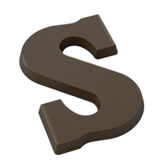 Форма для шоколадных фигур &quot;Буквы&quot; - S (275*135мм)