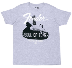 Футболка Fender "soul of tone"( Fullerton, California ) серая