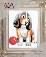 "Собачка с мячом"-3330К  вышивка