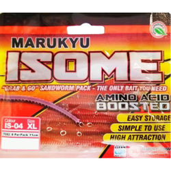 Силиконовая приманка Marukyu Isome L IS06 #Glow pearl sandworm
